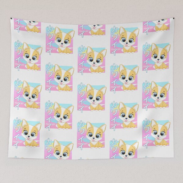 Item preview, Corgi Dog Kawaii 90s Japanese Retro designed and sold by Meliafroggy.