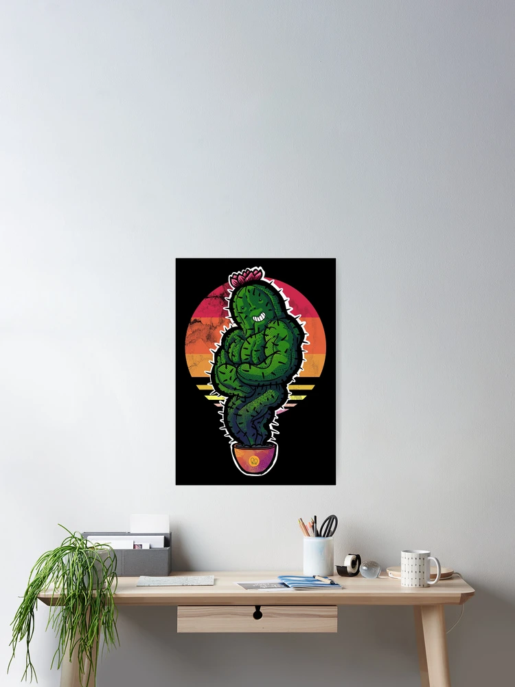 Thumbnail 2 of 3, Poster, Abs In Progress Incomplete Cactus man designed and sold by Walkcircle.