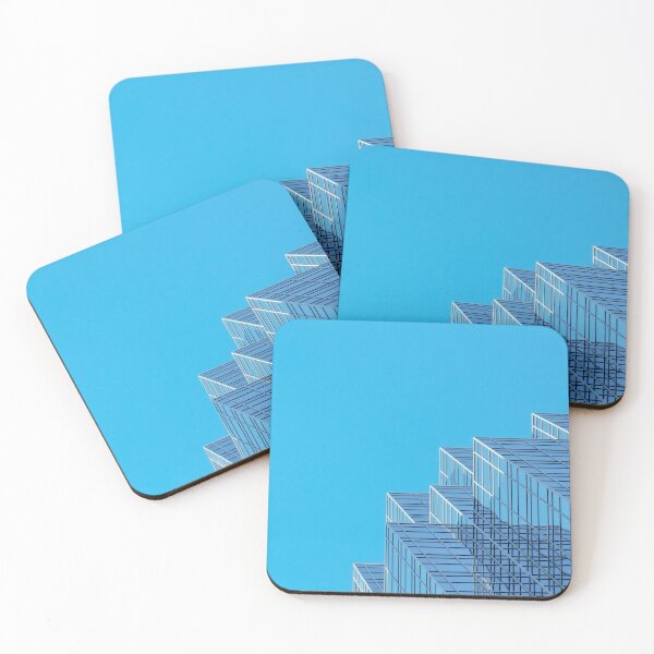 Item preview, geometric glass building in blue sky designed and sold by creative-think.