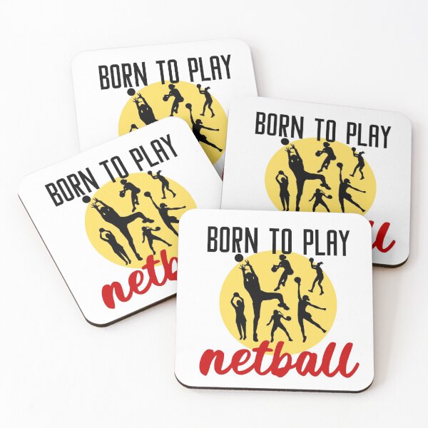 Item preview, Born to play netball - for your favourite netball coach and netball player in Aboriginal Koori colours designed and sold by meraviglioso.