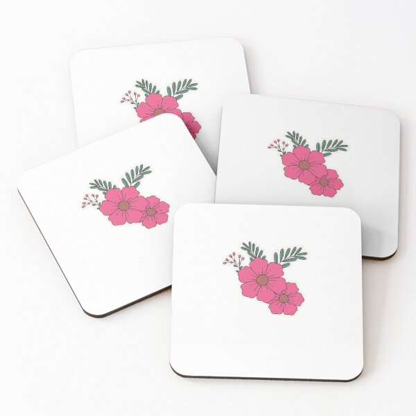 Artikelvorschau, Lila Blumen mit Beeren und Blättern Aufkleber entworfen und verkauft von kittycrafts.