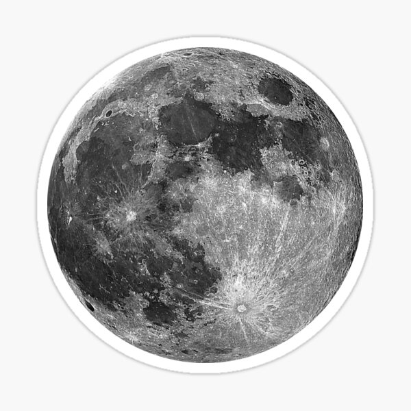 Full Moon Sticker for Sale by AllyFlorida