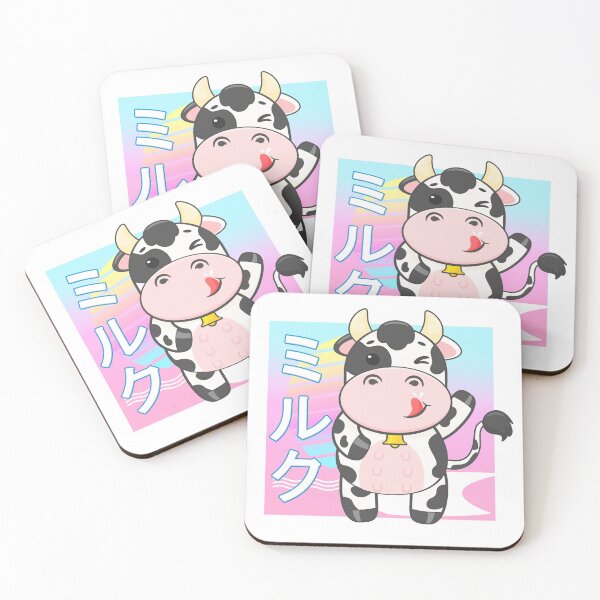 Item preview, Cow Strawberry Milk Kawaii 90s Japanese Retro designed and sold by Meliafroggy.