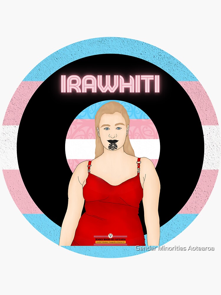 Irawhiti - design 1 Sticker for Sale by Gender Minorities Aotearoa