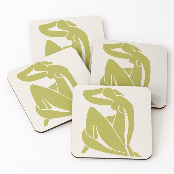 Item preview, Henri Matisse Nude, Papier Decoupes Art, Pickled Pepper green, Matisse Cutout's designed and sold by re-make-.