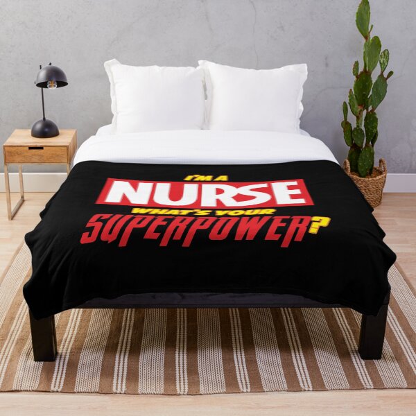 Aperçu de l'œuvre Je suis une infirmière, quel est ton super pouvoir créée et vendue par B3TDesign.