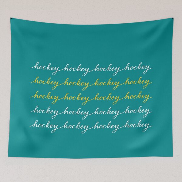 Item preview, Hockey lettering dark turquoise designed and sold by hookfreaks.