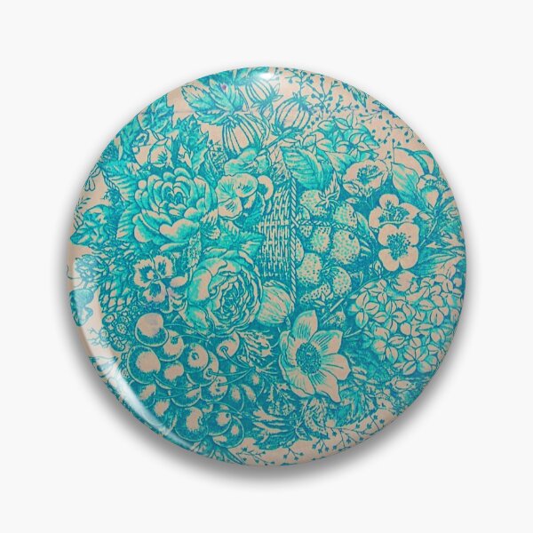 Item preview, Turquoise blue retro pattern vintage designed and sold by Birdhead.