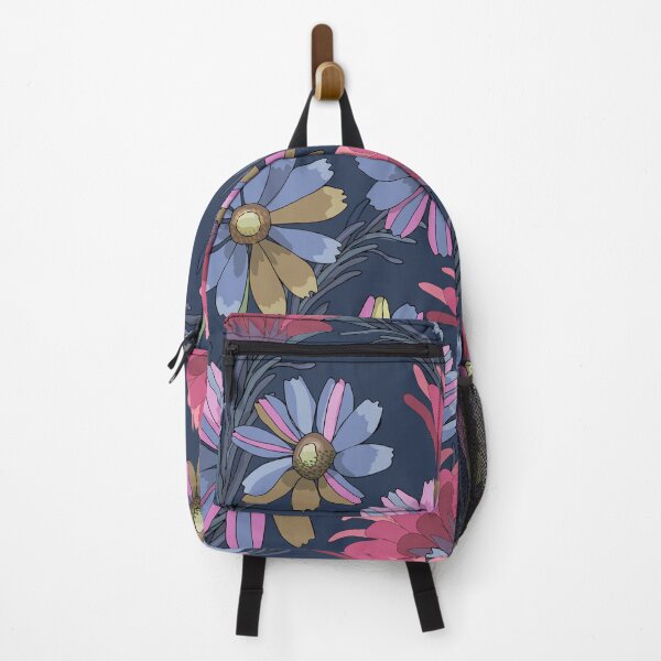 Item preview, Floral pattern with pink and blue flowers designed and sold by Birdhead.