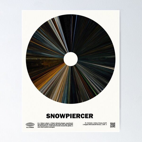 Item preview, minimal_Snowpiercer Barcode Movie designed and sold by cinevizual.