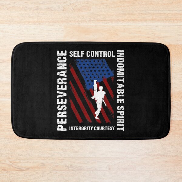 Item preview, Perseverance Indomitable Courtesy Taekwondo Self Control Tee Integrity Black Belt Fight Fist Combat Karate designed and sold by shirti.