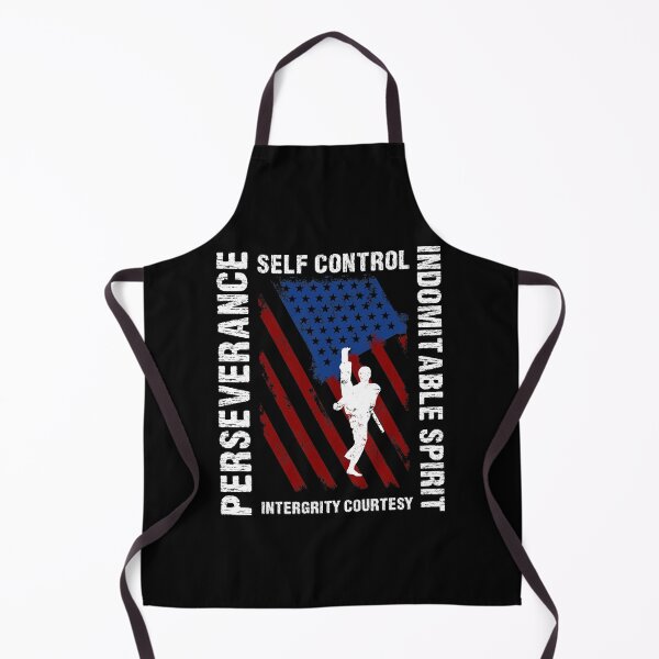Item preview, Perseverance Indomitable Courtesy Taekwondo Self Control Tee Integrity Black Belt Fight Fist Combat Karate designed and sold by shirti.