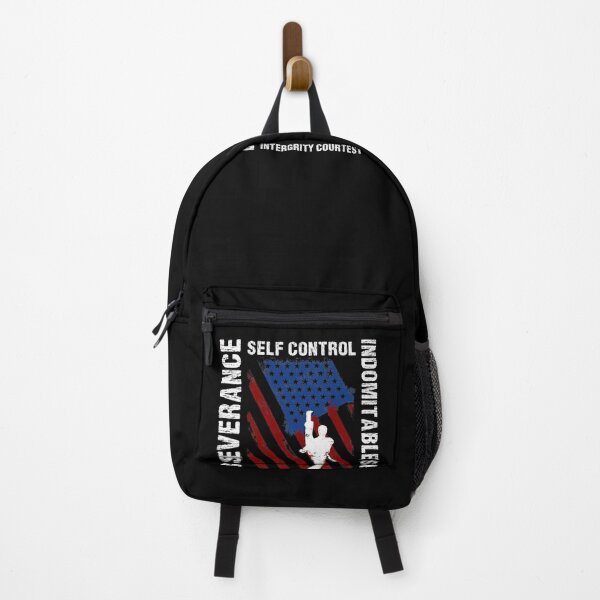 Item preview, Perseverance Indomitable Courtesy Taekwondo Self Control Tee Integrity Black Belt Fight Fist Combat Karate designed and sold by shirti.