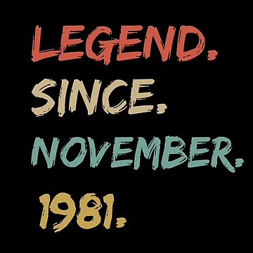 Vorschaubild zum Design Legend Since November 1981 40th Birthday Gift 40 Years Old Essential von InitialModel