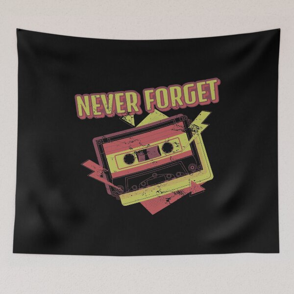 Item preview, Never Forget Retro 80s Old School Audiotape Vintage Disco Boombox Tape Party Radio Vinyl Dj Club Music Sound designed and sold by shirti.