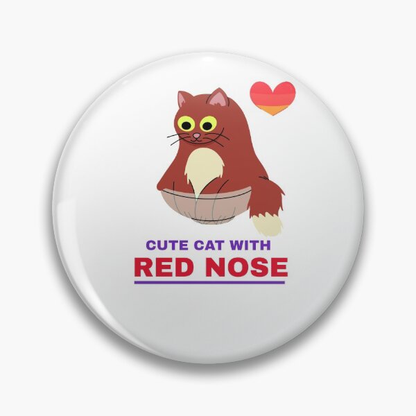 Item preview, Cute Cat With Red Nose designed and sold by Shilpa Gupta.