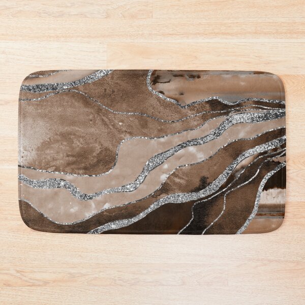 Item preview, Brown Marble Agate Silver Glam #1 (Photo of Glitter Only - Not Reflective) designed and sold by Anita's & Bella's Art.