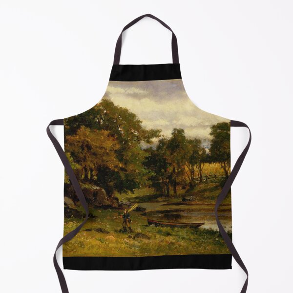 Item preview, Boat Moored Near Stream - Edward Bannister - c1879 designed and sold by CrankyOldDude.