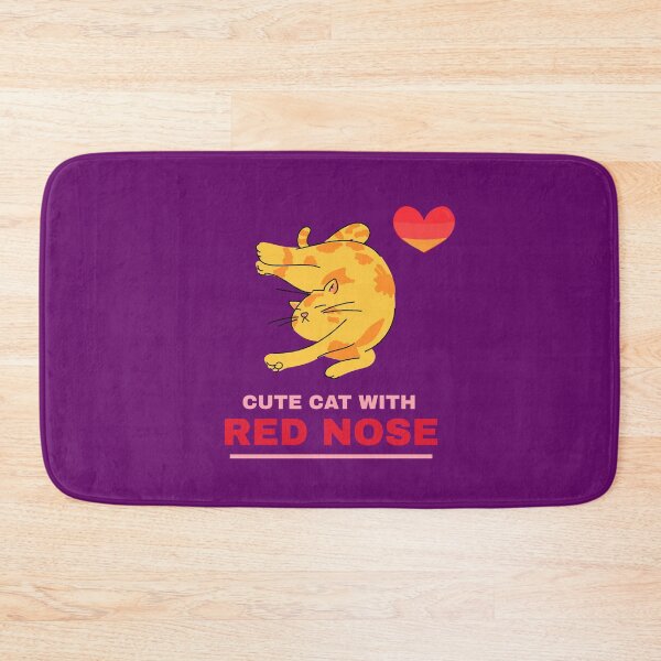 Item preview, Cute Cat With Red Nose designed and sold by Shilpa Gupta.