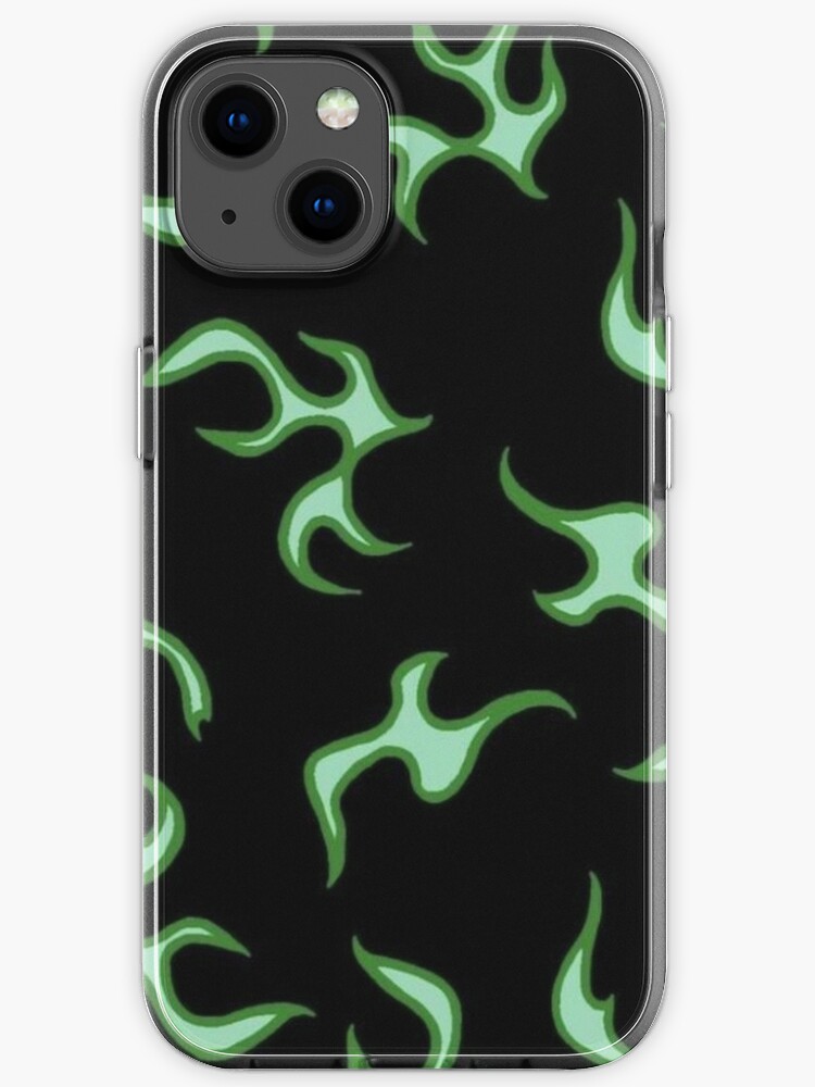 Green Flame Aesthetic Iphone Case By Khxnxkk Redbubble