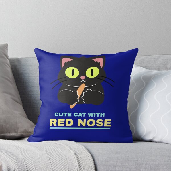 Item preview, Cute Cat With Red Nose designed and sold by Shilpa Gupta.