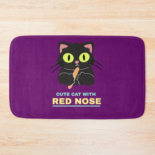 Item preview, Cute Cat With Red Nose designed and sold by Shilpa Gupta.