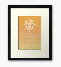 Solar Plexus Chakra Affirmation Framed Print