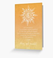 Solar Plexus Chakra Affirmation Grußkarte