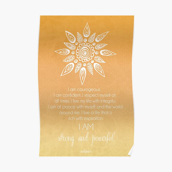 Solar Plexus Chakra Affirmation Poster