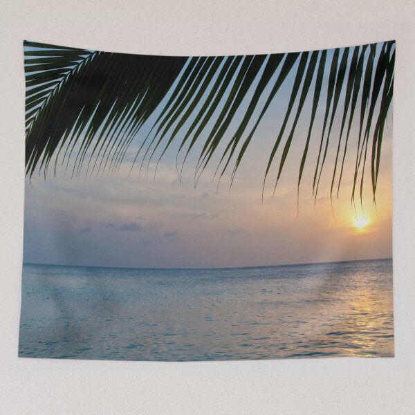 Item preview, Caribbean Sunset Ocean Palm Dream #1 #tropical #beach #wall #decor #art designed and sold by Anita's & Bella's Art.