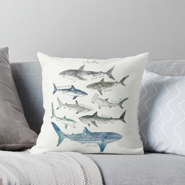 Sharks - Landscape Format Throw Pillow