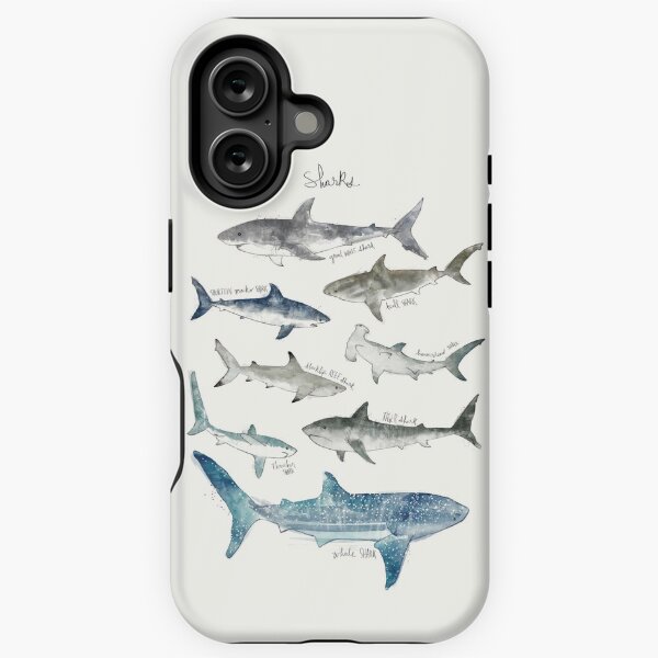 Vista previa del artículo con la obra «Tiburones - Formato horizontal», diseñado y vendido por Amy Hamilton.