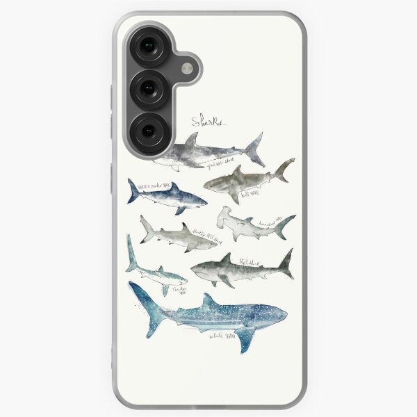 Vista previa del artículo con la obra «Tiburones - Formato horizontal», diseñado y vendido por Amy Hamilton.