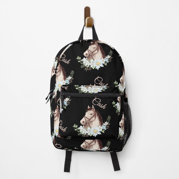 Item preview, Portrait of a White & Grey Horse Cash written in Caligraphy with Flowers Frame designed and sold by Xeuno.