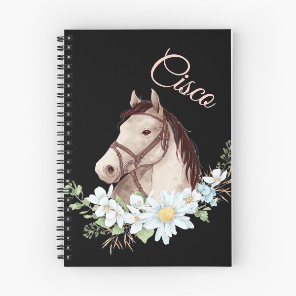 Item preview, Portrait of a White & Grey Horse Cisco written in Caligraphy with Flowers Frame designed and sold by Xeuno.