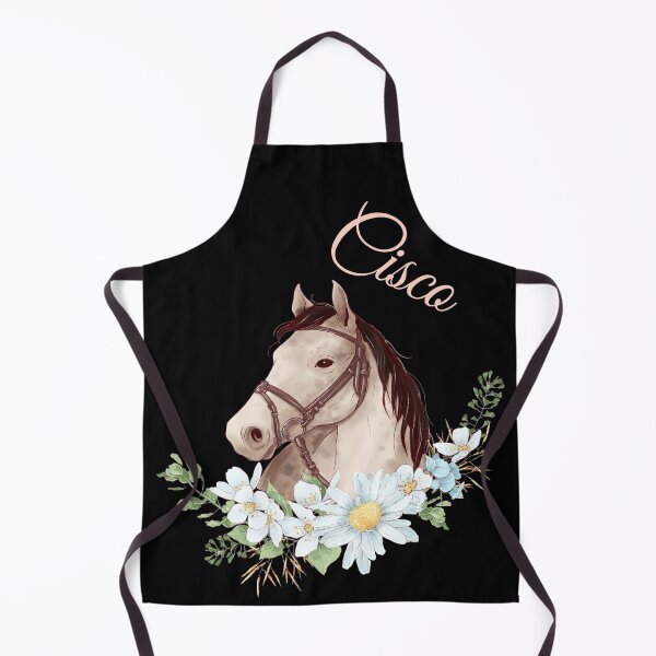 Item preview, Portrait of a White & Grey Horse Cisco written in Caligraphy with Flowers Frame designed and sold by Xeuno.