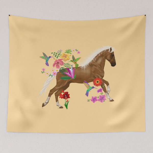 Item preview, Beautiful Palomino Horse With Flowers Design designed and sold by EarthArtDesigns.