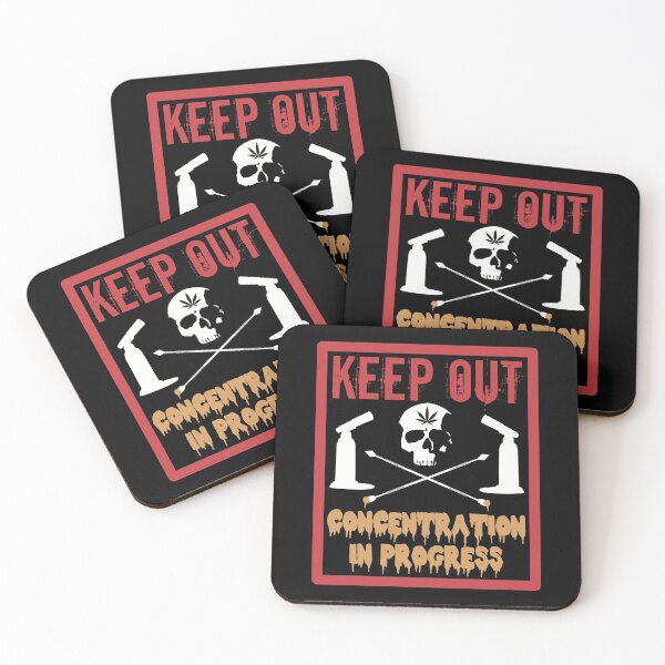 Item preview, KEEP OUT! Concentration in progress- Skull and Dab Tools- Marijuana THC Concentrates Dabs Wax Hash Rosin  designed and sold by YomeHayin.
