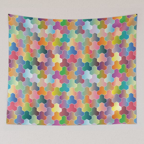 Item preview, Colorfully gradient geometric pattern designed and sold by knappidesign.