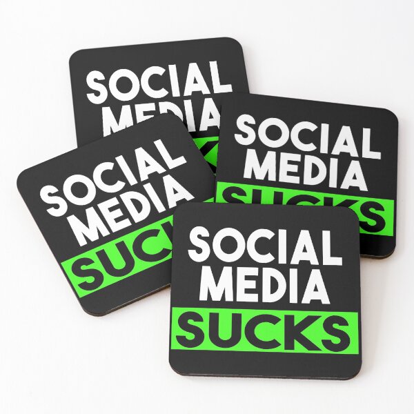 Item preview, social media sucks - green social media  designed and sold by joy4shirt.