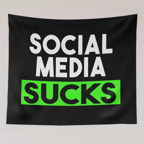 Item preview, social media sucks - green social media  designed and sold by joy4shirt.