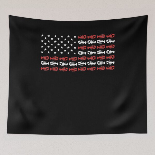 Artikelvorschau, Amerikanische Flagge USA Langusten 4. Juli Patriotisches Fischen entworfen und verkauft von dannareyansh.