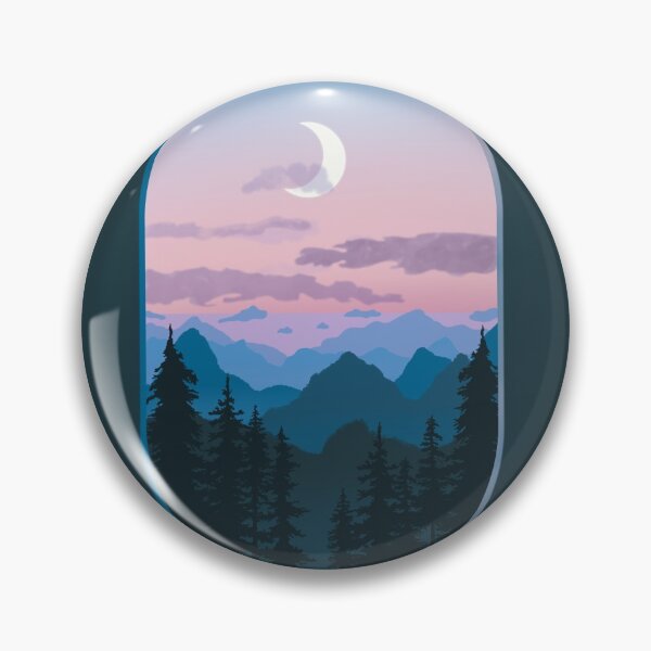 Item preview, View From the Window - Moonlit Mountains  // Digital Art designed and sold by creativebakergb.
