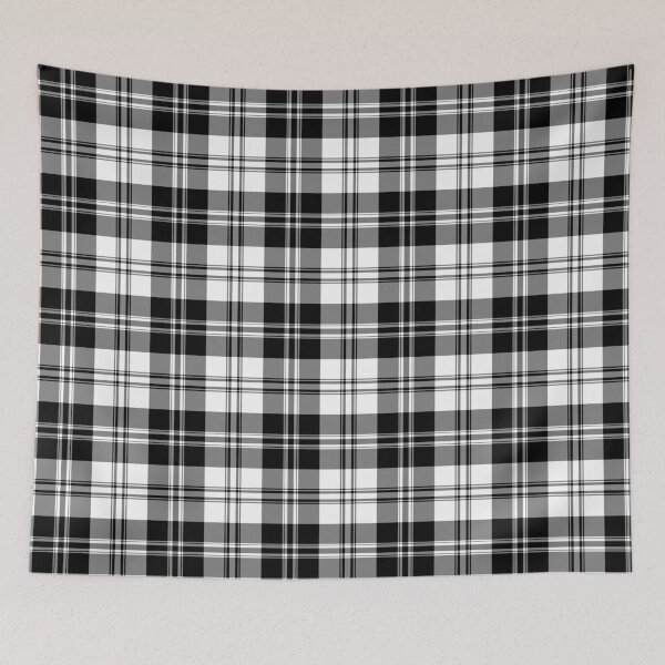 Item preview, Scattish Tartan Black & White Plaid Pattern designed and sold by PattenMonster.