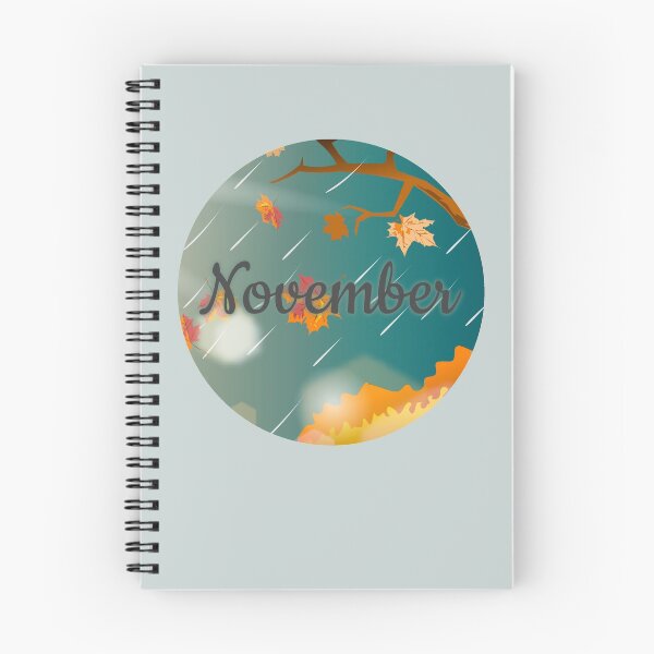 Item preview, November monthly design for journals & planners designed and sold by Quills-Nest.