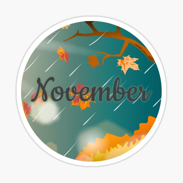 November Monthly Bullet Journal Sticker Kit Autumn Thanksgiving