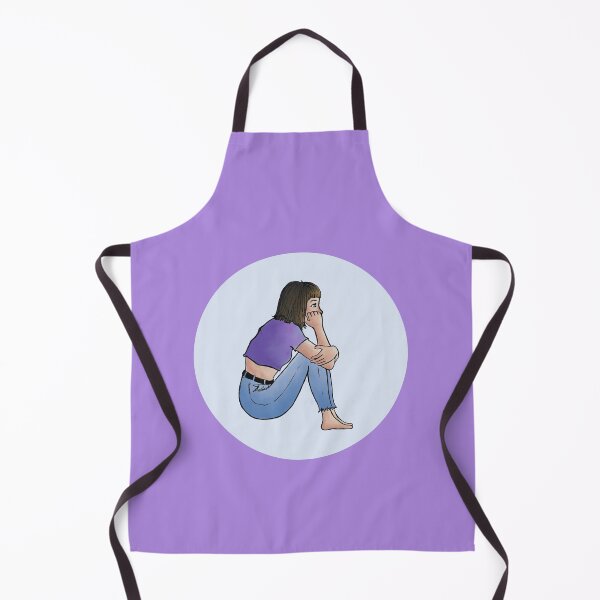 Item preview, thinking girl (with purple background) designed and sold by giuliacreation.