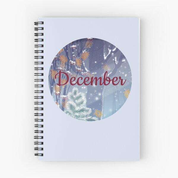 Item preview, December monthly design for journals & planners designed and sold by Quills-Nest.
