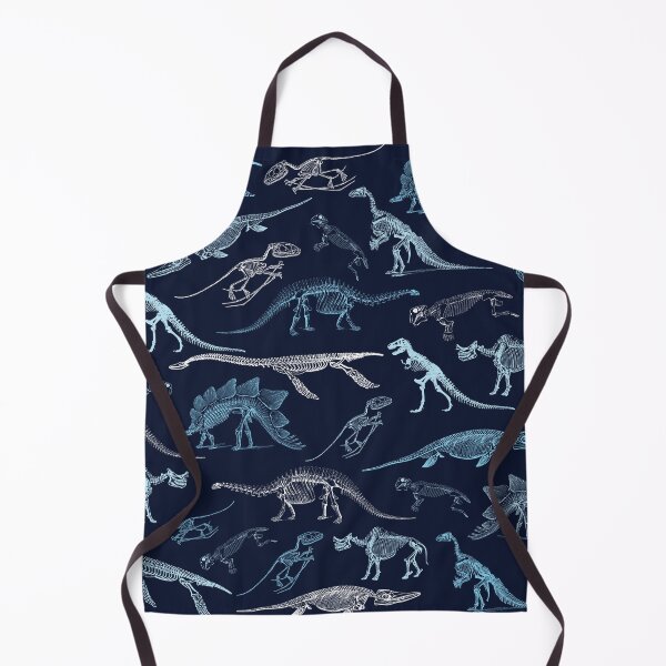 Item preview, Colorful dark blue dinosaur skeleton fossils pattern designed and sold by CynthiaGraphics.