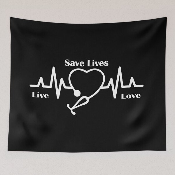 Item preview, Live Love Save Lives Proud Nurse Nursing Heartbeat Nurse designed and sold by Ojoe studio.